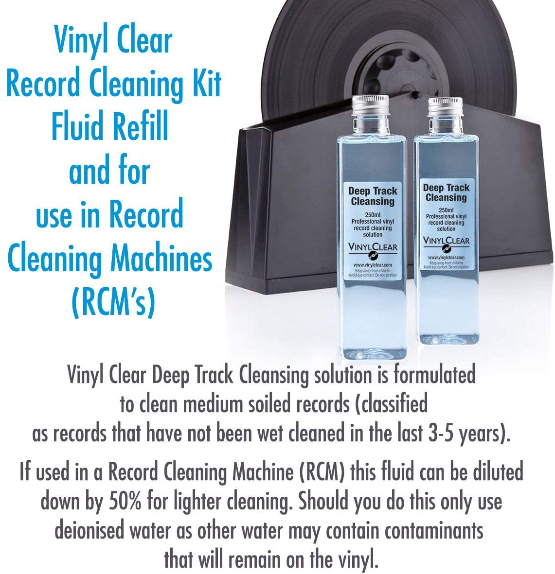 vinyl record & lp professional antistatic cleaner cleaning solution fluid (500ml)