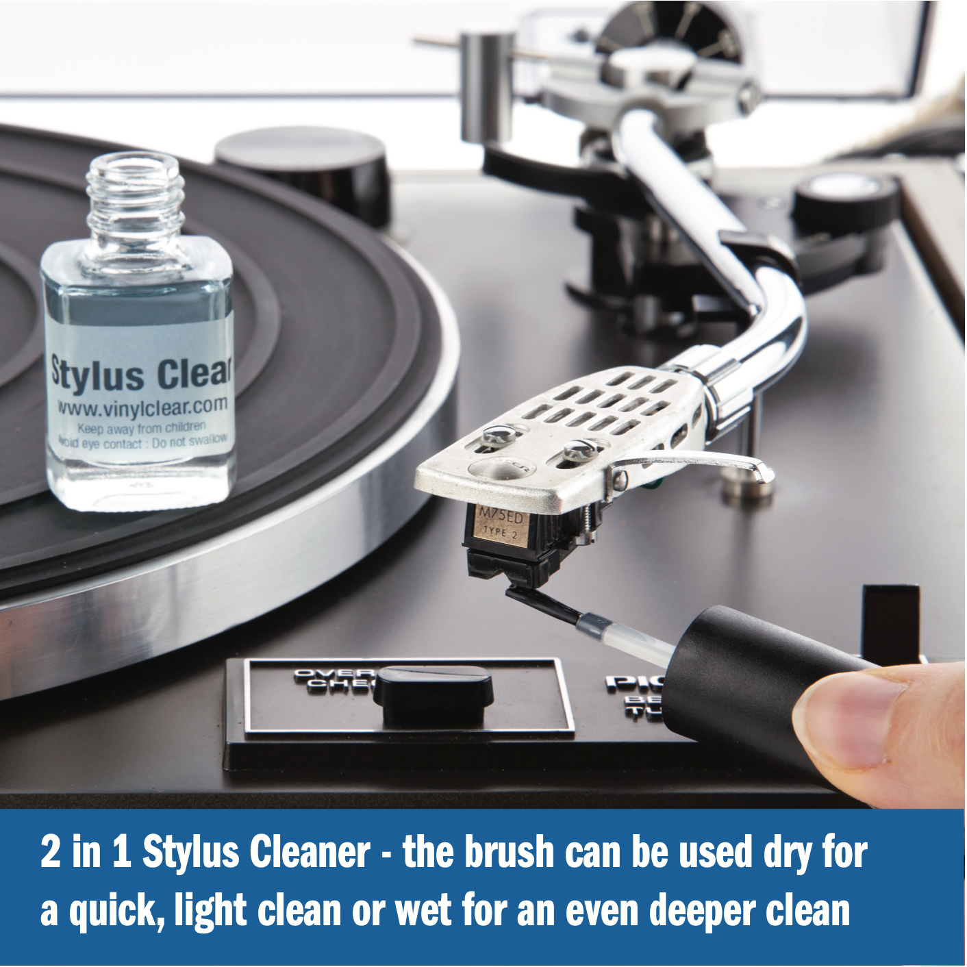 Clean Key Stylus Vinyl LP Record Cleaner Kit. 250ml Premium Quality Record Cleaning Flu ...