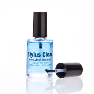 audiophile vinyl record and lp stylus cleaner kit (15ml) with applicator brush. clean and protect your stylus.